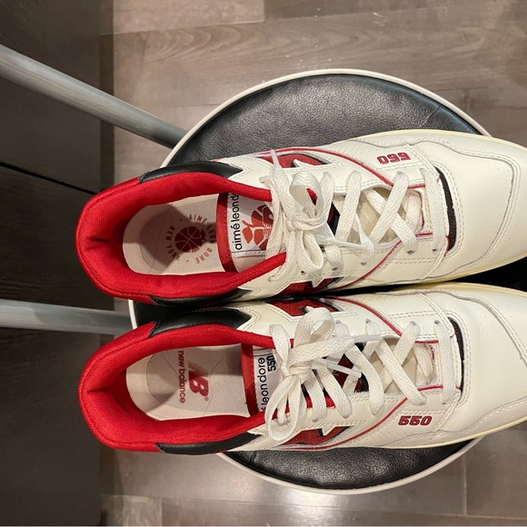New Balance 550 Aime Leon Dore White Red - Picture 7 of 8